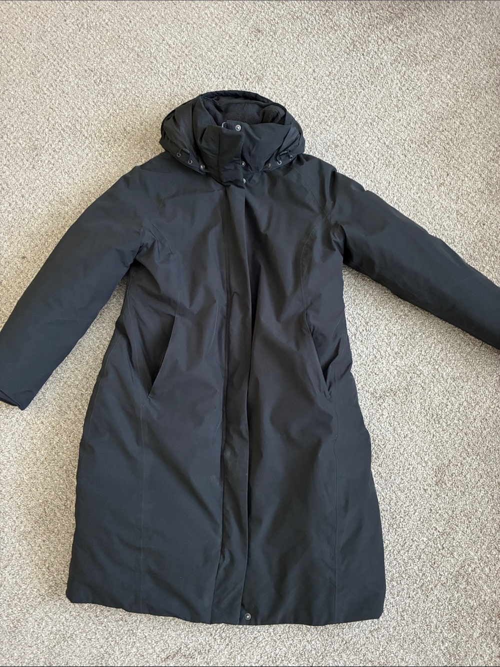 Lands' End Black Hooded Winter Coat